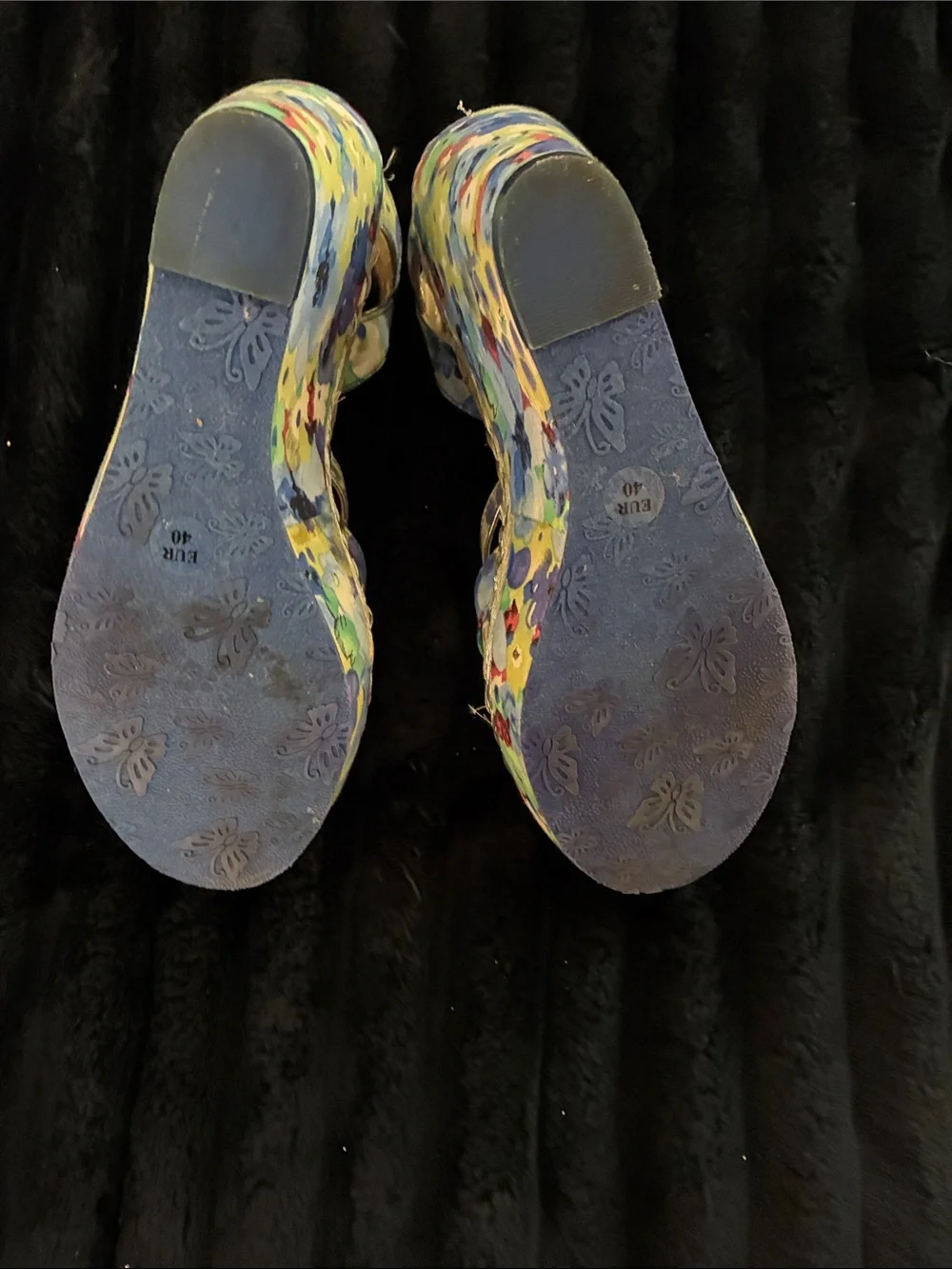 Poetic License Multicolor Floral Wedge Sandals